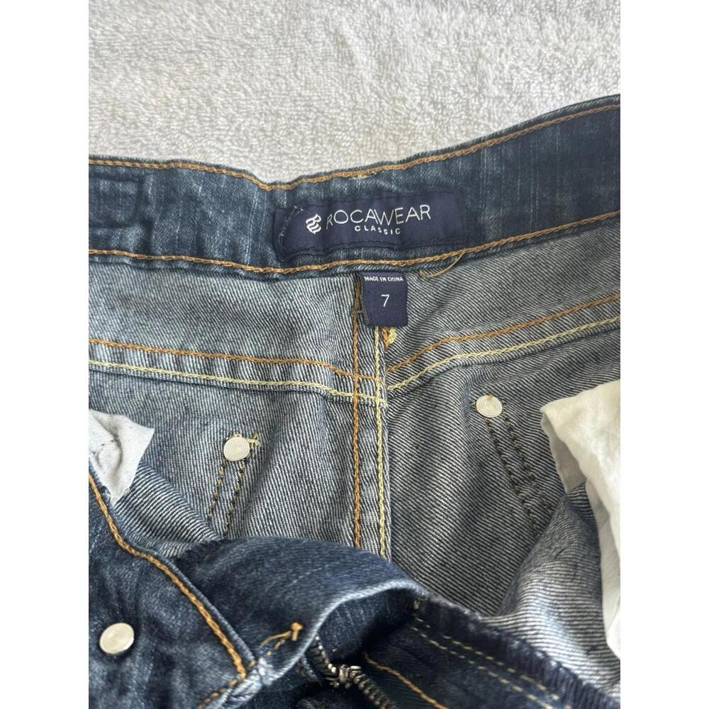 Rocawear Classic Women‎ Denim Jeans Pants 7 Glam Bling Embellished - Picture 13 of 13